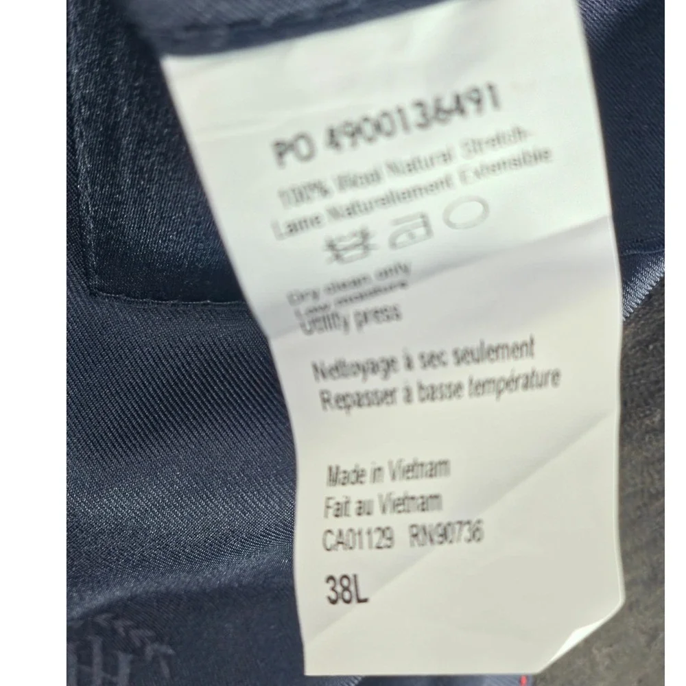 Tommy Hilfiger Sport Coat Mens 38L Dark Brown THFlex Wool Quiet‎ Luxury Polished